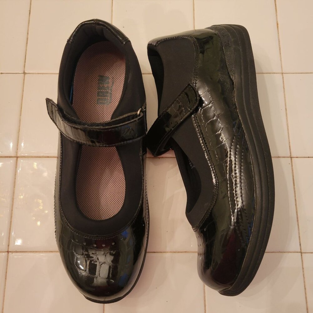 Drew Orthopedic Shoes 9.5W Black Patent Leather‎ Mary Jane Comfort ROSE